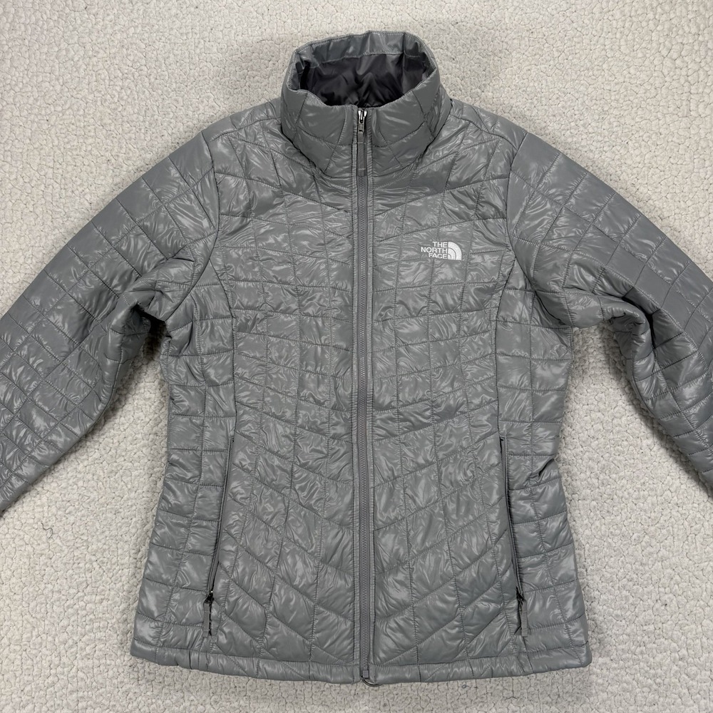 The North Face ThermoBall Eco Jacket Women's M Gray Insulated Outdoor Hiking
